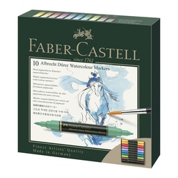 [17252] MARCADORES EN ESTUCHE FABER CASTELL ALBRECHT 160310 10 COL